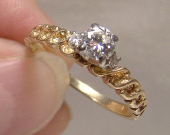 . Vintage Yellow Gold-plated Rings, Vintage 22k Yellow Gold Rings, Luxury Yellow Gold Flower-shaped Rings, Art Nouveau Yellow Gold Collectible Rings, Vintage Yellow Gold Flower-shaped Jewelry, Yellow Gold Diamond Engagement Ring, Gold Diamond Engagement Rings, Jewelry Appraisal, Buying Diamonds