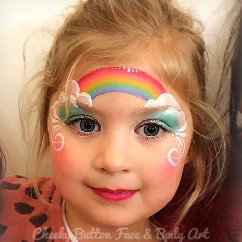 TOP 20 Maquillages Licorne Fillette | Univers Licorne Unicorn Makeup Kids, Easy Unicorn Makeup, Face Painting Unicorn, Rainbow Face Paint, Butterfly Face Paint, Halloweenský Makeup, Girl Face Painting, Booster Club, Face P