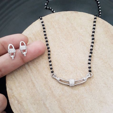 Minimalist Mangalsutra, Small Mangalsutra, Modern Mangalsutra, Silver Mangalsutra, Mangalsutra Pendant, Mangalsutra Set, Mangal Sutra, Mangalsutra Chain, Black Beads Mangalsutra