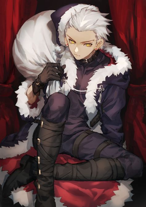 Archer【Fate/Stay Night】 Emiya Alter, Archer Emiya, Fate Archer, Shirou Emiya, Skins Minecraft, Santa Costume, Black Santa, Fate Series, Character Design Animation