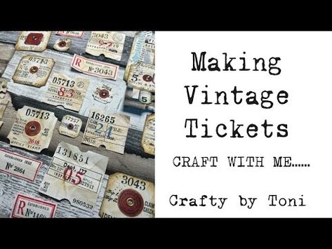 (176) **Craft with Me**……Making VINATGE TICKETS …………#ephemera #craftwithme - YouTube Junk Journaling, Sit Back And Relax, Sit Back, Tim Holtz, Art Journaling, Junk Journals, Junk Journal, Art Journal, Mixed Media