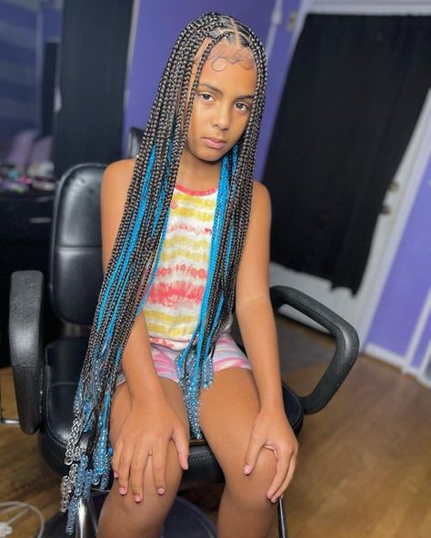 Long Knotless With Beads, Knotless Braids With Beads At The End, Kid Braid Styles With Beads, Kids Braided Hairstyles With Beads, Kids Knotless Braids, Black Kids Braids, Braided Hairstyles Kids, Neat Braids, Valentines Hairstyles