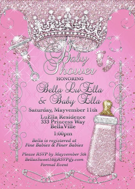 Bling Baby Shower, Cinderella Party Favors, Disney Party Favor, Disney Anniversary, Princess Baby Shower Invitation, Cinderella Birthday Party, Disney Baby Shower, Cinderella Birthday, Cinderella Wedding