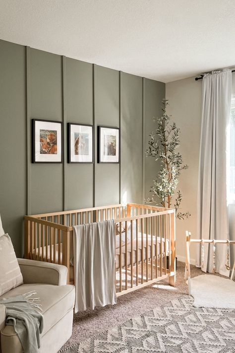 Neutral Baby Room Colors, Jungle Nursery Ideas, Cozy Baby Room, Nursery Accent Wall, Baby Nursery Inspiration, Baby Room Themes, Baby Room Neutral, Nursery Closet, Nursery Room Design