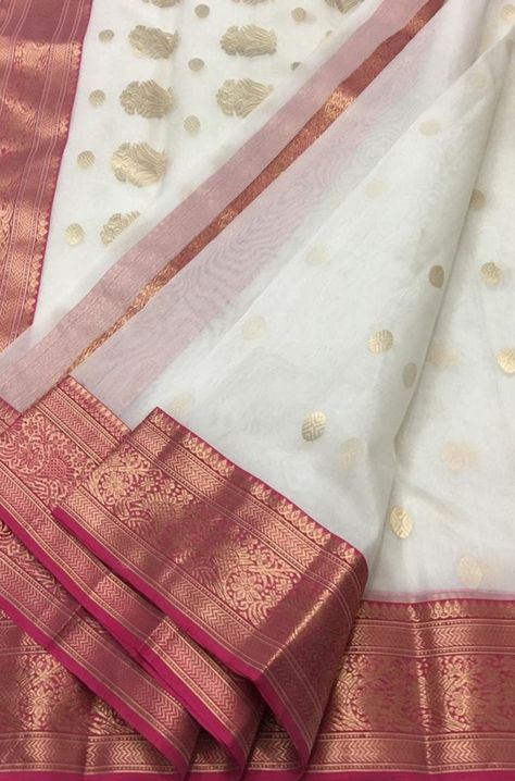 Muhurtham Saree, Red Saree Wedding, Kora Silk Sarees, Simple Saree Designs, Indian Bridal Sarees, Fashionable Saree Blouse Designs, Wedding Saree Collection, Katan Silk Saree, Indian Saree Blouse