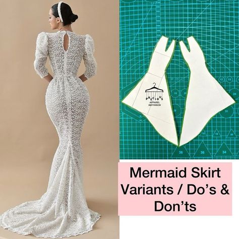 Mermaid Skirt Pattern, Dresses Sewing, Mermaid Skirt, Diy Sewing Clothes, Pattern Drafting, Like And Share, Mom Dress, Dress Sewing Pattern, Mermaid Dresses