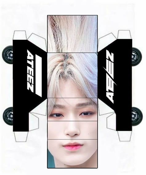 Ateez Crafts, Kpop Papercraft, Car Papercraft, Paper Car, Kpop Diy, Paper Doll Template, Fun Easy Crafts, Printable Crafts, Picture Collection