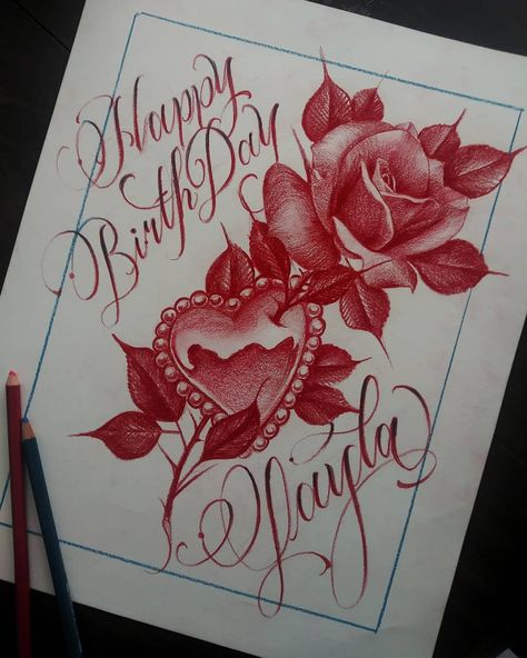 Happy Birthday Chicano, Happy Birthday Tattoo, Happy Birthday Drawings, Easy Graffiti Drawings, Chicano Style, Chicano Lettering, I Love You Drawings, Cholo Art, Hand Doodles