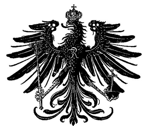 Prussian eagle. Cool tattoo design. Imperial Tattoo, Prussian Eagle, Black Eagle Tattoo, Rose Outline, Imperial Eagle, German Eagle, Eagle Tattoos, Eagle Tattoo, Black Eagle