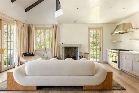 Gwyneth Paltrow Montecito Home, California Cottage, Montecito California, Modern Beach House, Gwyneth Paltrow, Wine Room, Wood Burning Fireplace, House Inspo, One Bedroom