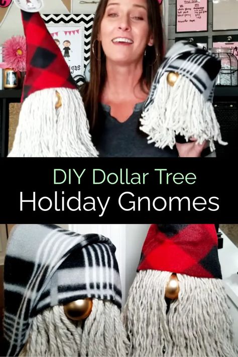 How To Make Gnomes-Dollar Tree Tutorials & Pictures - Clever DIY Ideas Dollar Tree Gnomes, Diy Christmas Gnomes, Make Gnomes, Tree Gnomes, Fundraising Crafts, Gnome Ideas, Gnome Crafts, Dollar Store Christmas Crafts, Gnome Tutorial