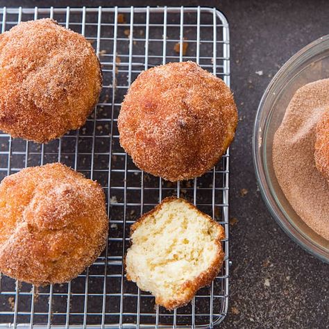 Muffin Tin Doughnuts | America's Test Kitchen Recipe Eggs Healthy, Doughnut Muffins, Cooks Country Recipes, Donut Toppings, Cooking Eggs, Breakfast Muffin, Tin Recipes, Cookie Toppings, Baked Egg