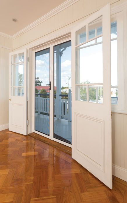 Security Screen Door For French Doors, Back Porch Screen Door Ideas, French Doors Patio With Screens, Double Security Screen Door, French Doors To Deck With Screen, French Door With Screen, Screen Doors For French Doors, French Door Screen Doors, Back Door To Patio