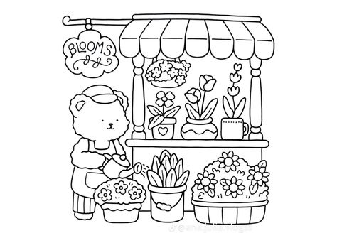 Coco Wyo, Bobbie Goods, Cozy Hygge, Coloring Pages Inspirational, Bear Coloring Pages, Detailed Coloring Pages, Easy Coloring Pages, Black And White Painting, Cool Coloring Pages