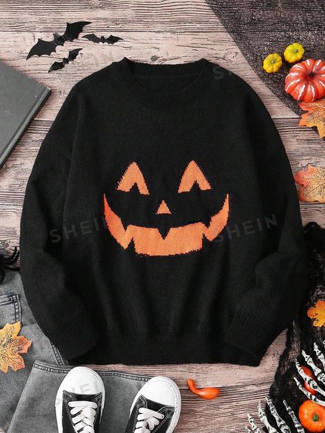 That sweater sounds like a fun Halloween-themed piece with the cartoon pumpkin and ghost face design! The black and orange colors must give it a spooky yet festive look. Perfect for getting into the Halloween spirit! 🎃👻 Pumpkin Ghost Face, Pumpkin Sweater, Cartoon Pumpkin, Clothes Sweater, Halloween Clothes, Cartoon Halloween, Fall Wedding Guest, Orange Sweater, Fall Wedding Guest Dress