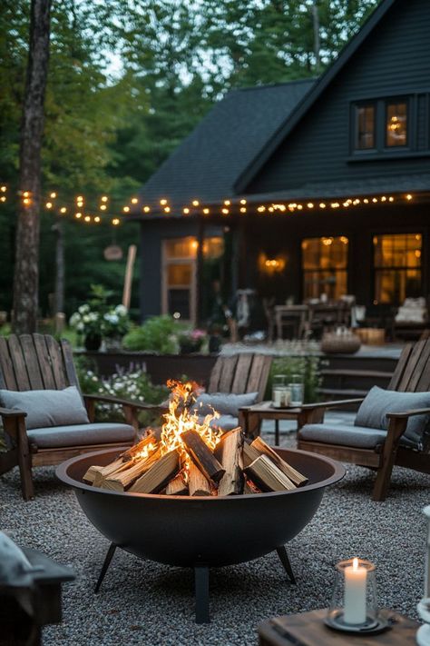 20+ Simple Backyard Fire Pit Ideas for Cozy Gathering Spots - H.M.G Front Yard Fire Pit, Simple Backyard Fire Pit, Yard Fire Pit, Backyard Fire Pits, Backyard Fire Pit Ideas, Simple Backyard, Cozy Gathering, Backyard Fire Pit, Easy Designs