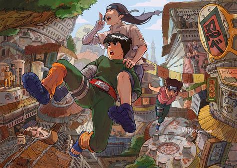 Lee Naruto, Rock Lee Naruto, Arte Ninja, Arte Cholo, Naruto Drawings, Naruto Fan Art, Rock Lee, Me Anime, Naruto Pictures