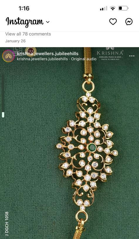 Thali Chains With Side Pendant, Diamond Side Pendant Indian, Diamond Mope Designs, Diamond Mugappu Designs, Mopu Designs Gold, Mugappu Design, Emerald Bangles, Thali Chain, Pretty Gold Necklaces