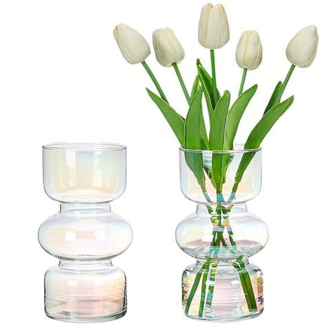 Home Table Decor, Clear Glass Vase, Vase Modern, Clear Glass Vases, Glass Vases, Wide Mouth, Different Light, Glass Material, Pharmacy Gifts