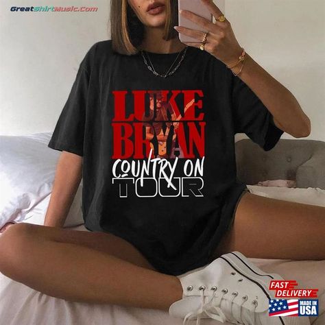 Luke Bryan Country On Tour Sweatshirt T-Shirt Hoodies Unisex Hoodie Check more at https://greatshirtmusic.com/product/luke-bryan-country-on-tour-sweatshirt-t-shirt-hoodies-unisex-hoodie/ Country Stars, Summer Tour, Luke Bryan, Custom Tshirt Design, Unisex Tshirt, Family Holiday, Hottest Trends, Black And Navy, Custom Tshirts