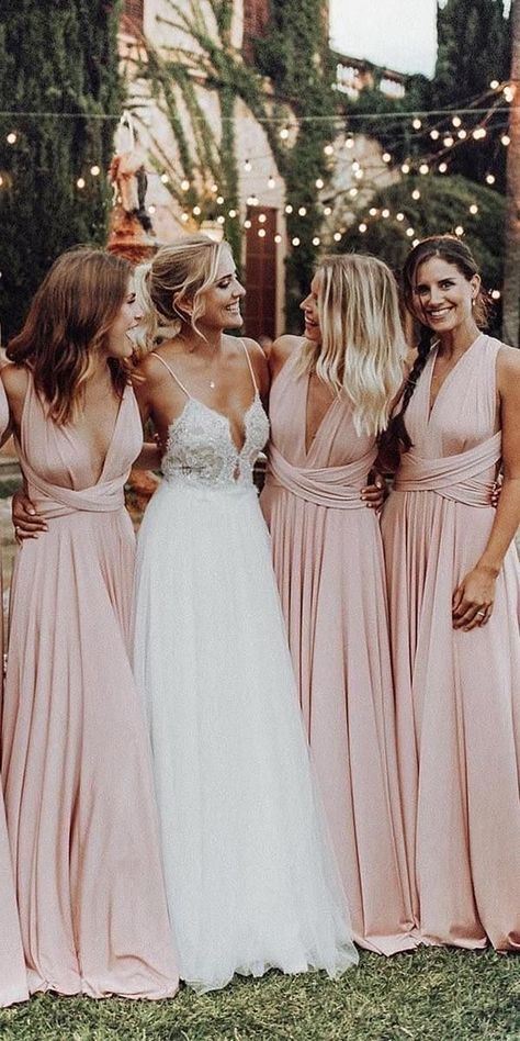 Different Bridesmaid Dresses, Pastel Bridesmaids, Pastel Bridesmaid Dresses, Stunning Bridesmaid Dresses, Wedding Dress Guide, Dress Guide, Pink Bridesmaid Dresses, Dress Chiffon, Pink Dresses