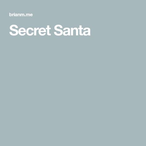 Secret Santa Secret Santa Generator, Secret Santa List, Secret Santa Gift Exchange, Santa List, Budget Gift, Santa Gifts, Gift Exchange, Secret Santa Gifts, Secret Santa