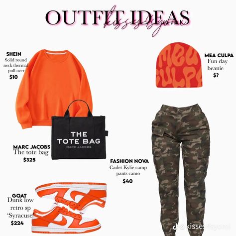 Birthday Outfit Winter Black Women, Orange Outfits Ideas, First Day Of School Outfit Black Women Shein, Shein Outfits For School, Baddie Shein Outfits, Shein Back To School Outfits, Teen Swag Outfits, Fasion Outfits, Stylish Summer Outfits