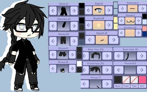 gacha boy clothes 
black suit
Long hair
Glasses Gacha Life Outfits Guys, Gacha Club Male Outfits Suit, Gacha Life Suit Ideas, Gacha Life King Outfits, Gacha Life Outfits Boys Y2k, Gacha Life Outfits For Boys, Gacha Life Boy Outfit Ideas, Gacha Life Erkek Kombin, Gacha Club Clothes Ideas Male