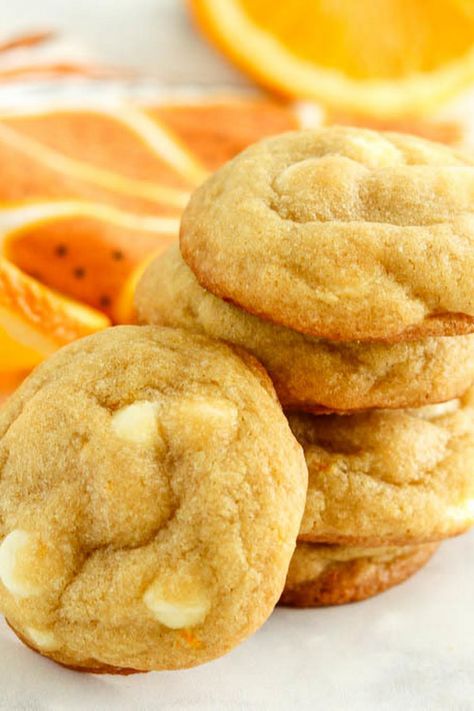 Orange Creamsicle Cookies Oh Sweet Basil Recipes, Sweet Basil Recipes, Creamsicle Cookie Recipe, Orange Creamsicle Cookies, Creamsicle Cookies, Oh Sweet Basil, Orange Cookies, Cake Mug, Snickerdoodle Recipe