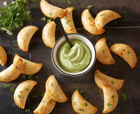 Mini Chicken Empanadas - Daisy Brand Daisy Sour Cream, Chicken Empanadas, Sour Cream Recipes, Empanadas Recipe, Great Appetizers, Beignets, Appetizer Dips, Clean Eating Snacks, How To Cook Chicken