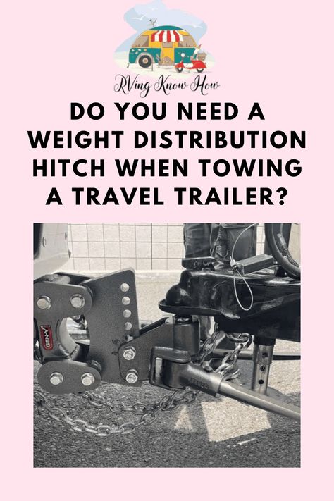 Ensure safe and balanced towing with a weight distribution hitch for your camper. RVing Know How's article provides insights on the benefits and factors to consider when selecting one. Prioritize your towing safety and enjoy worry-free adventures. 🚚💪 #WeightDistributionHitch #TowingTips Kia Accessories, 5th Wheel Trailers, Weight Distribution Hitch, Towing Vehicle, Buying An Rv, Small Trailer, Light Trailer, Fuel Economy, Travel Trailer