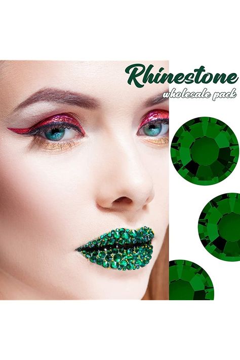 Emerald Green Nail Rhinestones 1600pcs SS20 Bulk Nail Art Round Flatback K9 Glass Gems Beads Stones Diamonds Glitter Gluefix for Nail Charms Jewels Accessories Crafts Eye Face Makeup Clothes Shoes DIY Emerald Green Nail, Makeup Crafts, Nails Inspiration Spring, Green Nail Art, Nail Rhinestones, Craft Eyes, Nail Jewels, Green Nail, Shoe Crafts