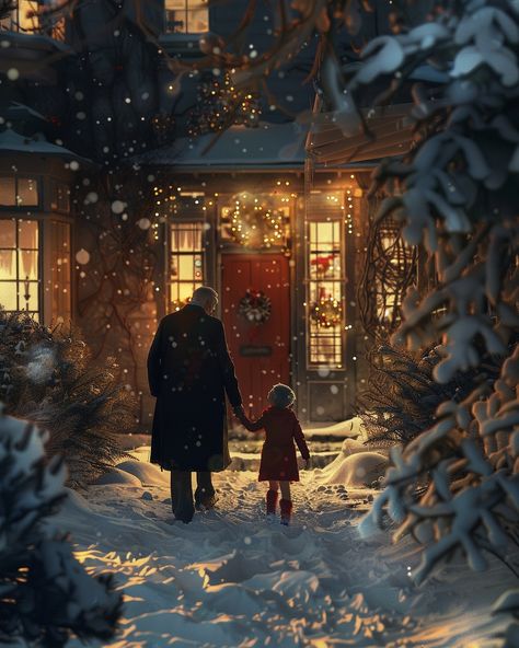 Happy Father’s Day! 😊 * * * * * * * * *Please note: These enchanting Christmas scenes were crafted using a combination of software. They… | Instagram Winter Christmas Scenes, Wonderland Christmas, Xmas Greetings, Pure Imagination, Christmas Decor Inspiration, Winter Illustration, Christmas Lovers, Christmas Scene, Christmas Past