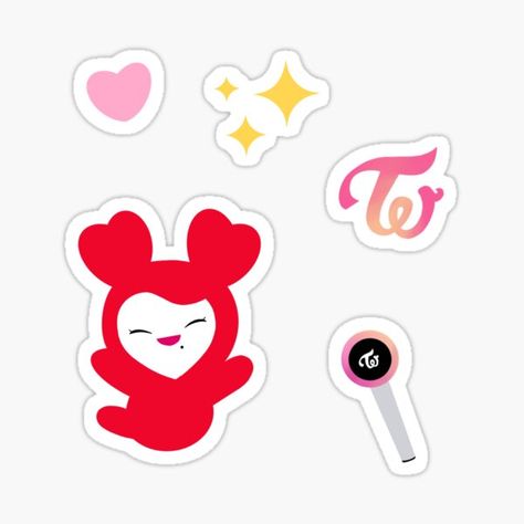 "Twice “BDZ Chaengvely” Sticker Pack " Sticker by PipCreates | Redbubble Twice Logo, Twice Birthdays, Writing Expressions, Sticker Kpop, Stickers Kpop, Twice Fanart, Twice Video, Twice Chaeyoung, Twice Kpop