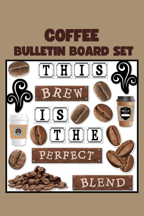 89 Pcs Industrial Cafe Bulletin Board Set Coffeehouse Themed Bulletin Board Industrial Cafe Classroom Decor Bulletin Board Themed Sets Coffee Classroom Decor for Classroom Home (Elegant Style) Cafe Bulletin Board, Coffee Classroom, Cafe Classroom, Decor For Classroom, Industrial Cafe, Bulletin Board Sets, Bulletin Board Display, Coffeehouse, Coffee House