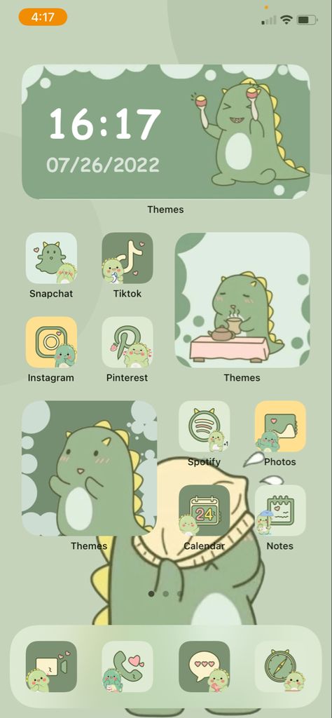 Dino Widgets, Dino App Icons, Bear Phone Theme, Ios Background, Dino Wallpaper, Wallpaper And Widgets, Calendar Themes, Ipad Organizer, Cute Home Screens