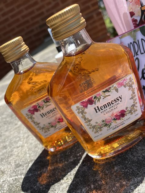 Custom Mother’s Day Mini Hennessy bottles. Hennessy Bottle, Whiskey Bottle, Mother’s Day, Whiskey, Gift Set, Perfume Bottles, Drinks, Gifts, Quick Saves