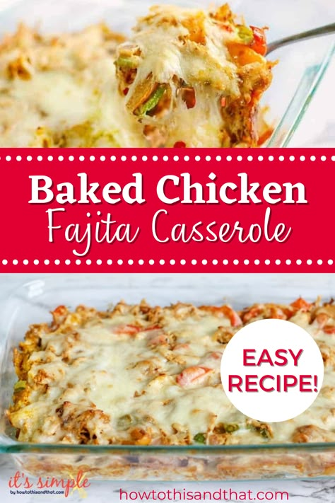 Fajitas Chicken Casserole, Diet Casserole Recipes, Chicken Fajita Casserole With Rice, Low Carb Fajita Casserole, Creamy Chicken Fajita Casserole, Chicken Fajita Casserole With Tortillas, Keto Chicken Fajita Bake, Cheesy Fajita Chicken Bake, Fajita Chicken Casserole