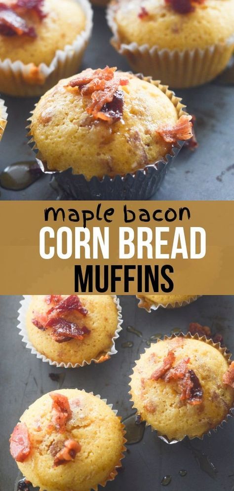 Cornbread Appetizer, Corn Bread Muffins, Bacon Cornbread, Cornbread Muffins Recipe, Bacon Corn, Bacon Muffins, Cupcakes Ideas, Cornbread Muffins, Bread Muffins