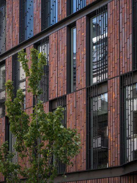 Custom Petersen Kolumba™ bricks connect innovation with tradition in a modern twist Bricks Architecture, Melbourne Home, Lattice Structure, Wood Facade, Facade Panel, Brick Cladding, Limited Palette, Tropical Architecture, Brick And Wood