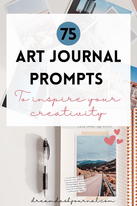 Art journal prompts for ideas and inspiration Art Journal Beginner, Prompts For Creativity, Art Journaling Prompts, Art Journal Prompts Ideas, Art Journal Spreads, Art Journaling For Beginners, Art Journal Inspiration Ideas, Easy Art Journal Ideas, Easy Art Journal