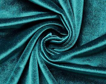 View Panne/Stretch Velvet by NewFabricsDaily on Etsy Blue Velvet Curtains, Teal Curtains, Dark Teal Green, Velvet Drapes, Teal Fabric, Custom Drapes, Velvet Curtains, Window Drapes, Under The Lights