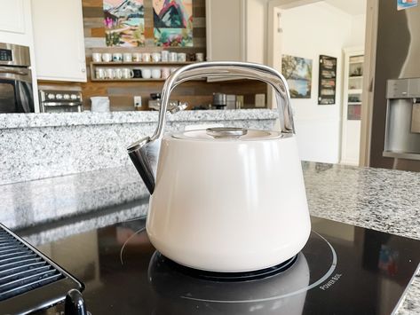 Stove Top Tea Kettle, Cute Tea Kettle Stovetop, Tea Kettles Stovetop, Stovetop Tea Kettle, Tea Kettle Aesthetic, Organic Tea Brands, Stove Kettle, White Stove, Stove Decor