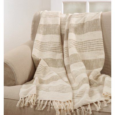 Beige Throws, Striped Throw Blanket, Striped Throw, Cotton Texture, Cozy Throws, Cotton Throw, Cotton Throws, King Size Bed, Bed Throws