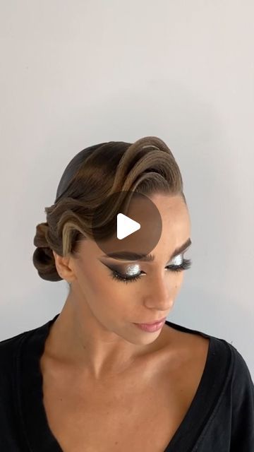 Kasia Batyra on Instagram: "Hairstyle by me for beautiful @paulinenesz ❤️❤️❤️  #hair #ballroom #ballroomhairstyle #dancing #dancer #ballromdance #competition #look#competitionlook #fryzura" Standard Ballroom Hair, Ballroom Hairstyles Competition, Ballroom Hair Competition, Hairstyles For Competition, Ballroom Dance Hairstyles, Dance Hairstyles Dancers, Latin Competition Hair, Ballroom Hairstyles, Ballroom Dancing Hairstyles