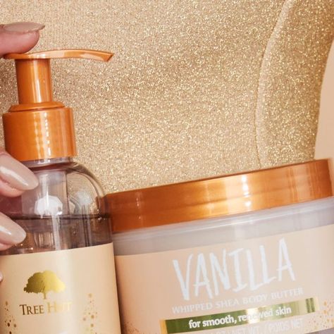 Tree Hut on Instagram: "Enjoy the warm, creamy scent of vanilla with this shimmering collection! ✨ Made with deeply nourishing ingredients to balance hydration and restore that natural glow, this trio is just what your shower routine is missing 👀💛 Shop @walmart 🛍️ #treehut #treehutcollection #bodycareroutine" Tree Hut Vanilla, Sugar Body Scrub, Sugar Body, Shea Body Butter, Body Care Routine, Tree Hut, Shower Routine, Natural Glow, Walmart Shopping