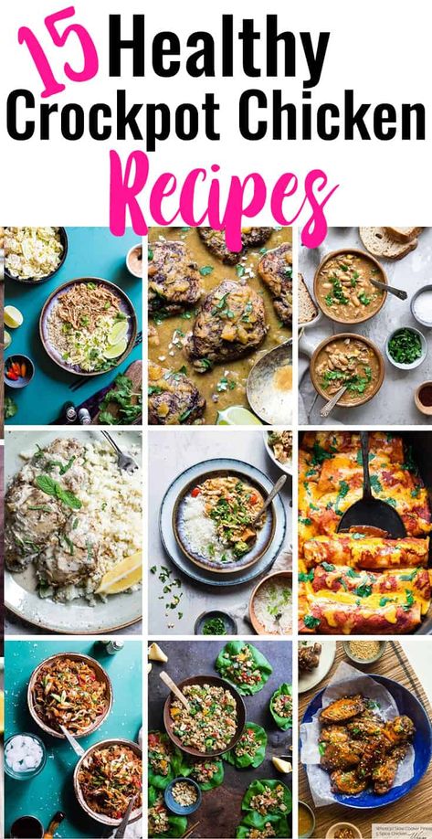 Your favorite 15 Healthy Crock Pot Chicken Recipes in one spot! Up your meal prep game this season with any of these family-dinner staples! | #FoodFaithFitness | #crockpot #crockpotchicken #mealprep #healthycrockpotrecipes Low Cholesterol Crock Pot Dinner Recipes, Crockpot Chicken Recipes Low Cholesterol, Crockpot Recipes For High Cholesterol, Heart Healthy Crock Pot Meals, Lowfat Crockpot Recipes, Low Cholesterol Chicken Crockpot Recipes, Chicken Breast Recipes Healthy Crockpot, Low Sodium Crockpot Chicken, Low Calorie Crock Pot Meals Easy