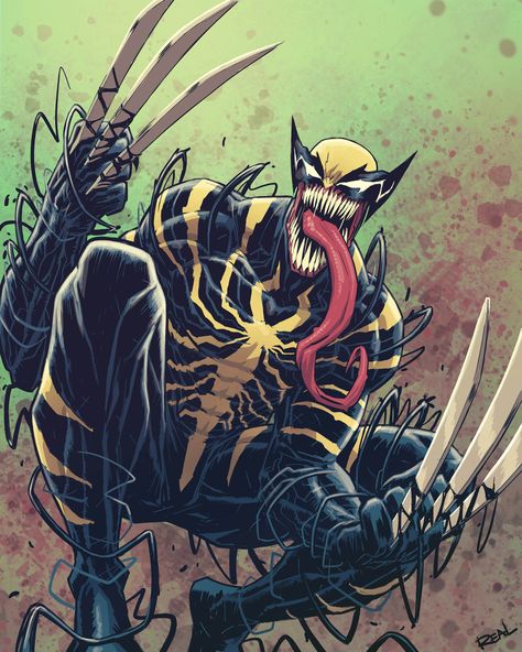 Venom Wolverine, Symbiotes Marvel, Venom Art, Venom Comics, Wolverine Art, The Wolverine, Marvel Venom, Wolverine Marvel, Marvel Villains