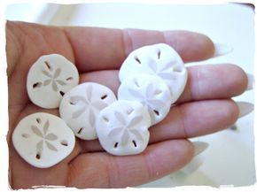 Sand Dollar Cane Tutorial...translucent and white Polymer Clay Cane, Polymer Clay Canes, Fimo Clay, Sculpting Clay, Polymer Clay Charms, Polymer Clay Projects, Polymer Clay Tutorial, Polymer Clay Creations, Sand Dollar