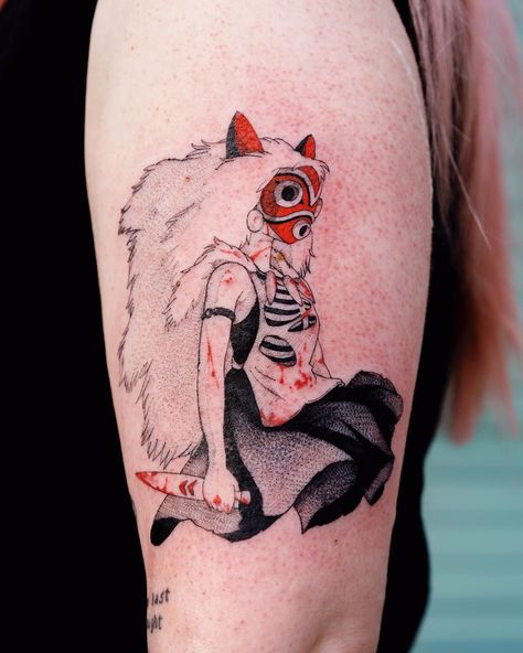 #anime #animetattoos #tattoo  #tattoos #tattooideas #tattoodesigns #studioghibli #princessmononoke Kodama Tattoo, Princess Mononoke Tattoo, Tatuaje Studio Ghibli, Cartoon Tattoo Ideas, Studio Ghibli Tattoo, Korean Tattoo Artist, Romantic Tattoo, Japanese Tattoo Symbols, Spirit Tattoo